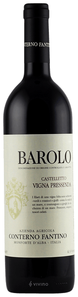 Barolo Castelletto Vigna Pressenda Conterno Fantino 2017